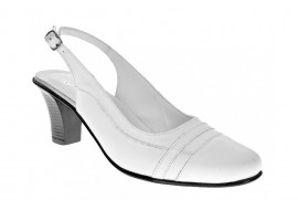 Pantofi dama decupati, eleganti, din piele naturala box, cu toc 5cm - S301ABOX